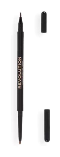 Revolution Felt and Kohl Çift Taraflı Mat Kahverengi İnce-Kalın Uçlu Likit Eyeliner
