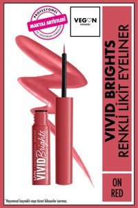 Nyx Vivid Brights Mat On Red Kalıcı İnce Uçlu Likit Eyeliner