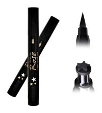Rose Yıldız Baskılı Çift Taraflı Suya Dayanıklı Mat Siyah Kalıcı Kalın Uçlu Kalem Eyeliner