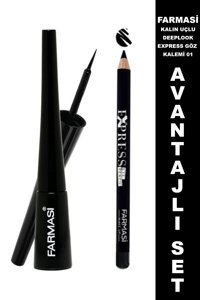 Farmasi No:01 Mat Siyah Kalın Uçlu Kalem Eyeliner