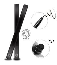 Luua Yıldız Desenli Çift Taraflı Suya Dayanıklı Mat Siyah Kalıcı Kalın Uçlu Kalem Eyeliner