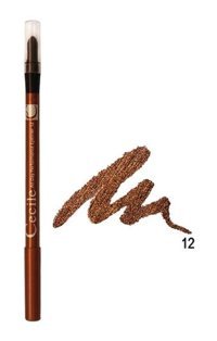 Cecile No:12 Metalik Kahverengi Kalıcı Kalın Uçlu Kalem Eyeliner