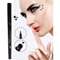 Rose Yıldız Desenli Çift Taraflı Siyah Kalın Uçlu Kalem Eyeliner