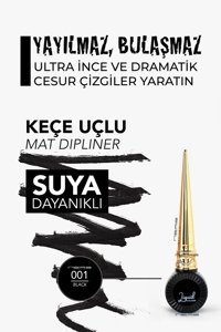 Nera Classy Suya Dayanıklı Mat Siyah Kalıcı İnce Uçlu Likit Eyeliner