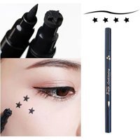 Roesıa Rose Cosmetics Yıldız Desenli Çift Taraflı Siyah Kalın Uçlu Kalem Eyeliner