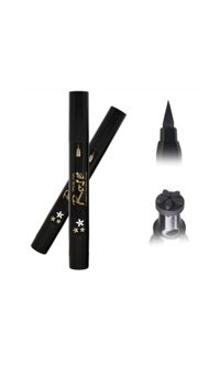 Roesıa Rose Cosmetics Çiçek Baskılı Çift Taraflı Mat Siyah Kalıcı İnce Uçlu Kalem Eyeliner