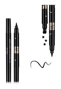 Roesıa Rose Cosmetics Yıldız Desenli Çift Taraflı Mat Siyah Kalıcı İnce Uçlu Kalem Eyeliner