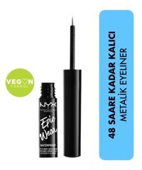 Nyx Epic Wear Suya Dayanıklı Metalik Gri Kalıcı İnce Uçlu Likit Eyeliner
