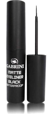 Gabrini Suya Dayanıklı Mat Siyah İnce Uçlu Likit Eyeliner