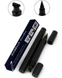 Shibella Çift Taraflı Suya Dayanıklı Mat Siyah Kalıcı İnce-Desenli Uç Likit Eyeliner