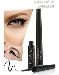 Pierre Cardin Tattoo Dipliner Suya Dayanıklı Mat Siyah Kalıcı Kalın Uçlu Likit Eyeliner