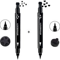 Niyena Beauty Çift Taraflı Mat Siyah İnce-Desenli Uç Likit Eyeliner