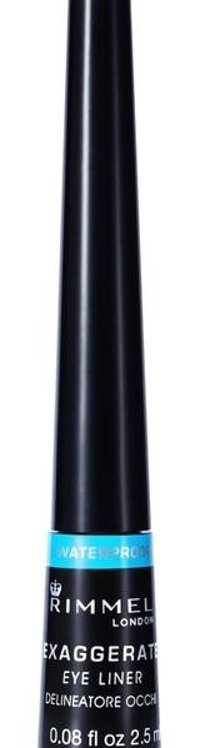 Rimmel London Exaggerate Suya Dayanıklı Parlak Siyah Kalıcı Kalın Uçlu Likit Eyeliner