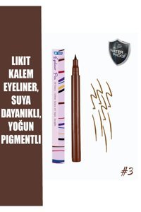 Pax Suya Dayanıklı Mat Kahverengi Kalıcı İnce Uçlu Likit Eyeliner
