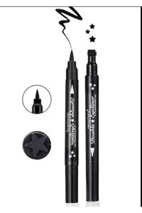 Mew Form Life Çift Taraflı Suya Dayanıklı Mat Siyah İnce Uçlu Kalem Eyeliner