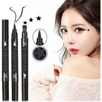 Eyberra Yıldız Desenli Çift Taraflı Suya Dayanıklı Siyah Kalıcı İnce Uçlu Kalem Eyeliner