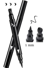 Avemor Yıldız Desenli Çift Taraflı Suya Dayanıklı Siyah Kalıcı Kalın Uçlu Kalem Eyeliner