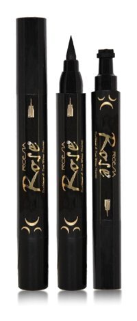 Roesıa Rose Cosmetics Ay Desenli Çift Taraflı Suya Dayanıklı Mat Siyah Kalıcı Kalın Uçlu Kalem Eyeliner