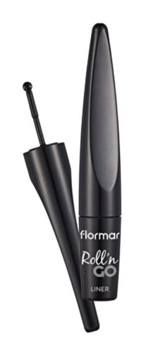 Flormar Roll'n Go Suya Dayanıklı Parlak Siyah Kalıcı İnce Uçlu Likit Eyeliner