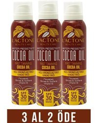 L'actone Kakao Yağı 30 Faktör Vücut İçin Bronzlaştırıcı Yağ 3x150 ml