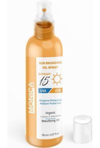 Monicatime Cupuacu Yağı-Shea Butter 15 Faktör Vücut İçin Bronzlaştırıcı Yağ 150 ml