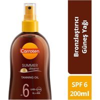 Carroten 6 Faktör Vücut İçin Bronzlaştırıcı Yağ 200 ml