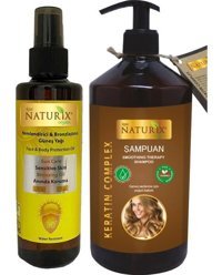 Naturix 30 Faktör Vücut İçin Bronzlaştırıcı Yağ 200 ml + Tuzsuz Keratin Şampuanı 600 ml
