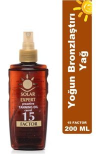 Solar Expert 15 Faktör Vücut İçin Bronzlaştırıcı Yağ 200 ml