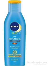 Nivea Sun Koruma & Bronzluk 20 Faktör Vücut İçin Bronzlaştırıcı Yağ 200 ml