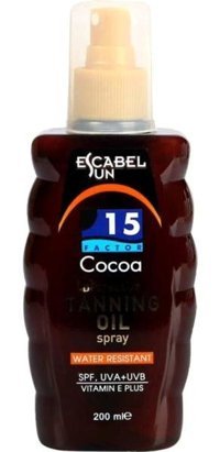 Escabel E Vitaminli-Kakao Yağı 15 Faktör Vücut İçin Bronzlaştırıcı Yağ 200 ml