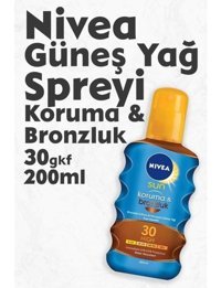 Nivea Sun 30 Faktör Vücut İçin Bronzlaştırıcı Yağ 200 ml
