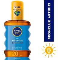 Nivea Sun 20 Faktör Vücut İçin Bronzlaştırıcı Yağ 200 ml