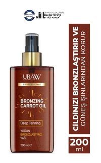 Uraw Havuç Yağı 10 Faktör Vücut İçin Bronzlaştırıcı Yağ 200 ml