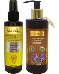 Naturix 30 Faktör Vücut İçin Bronzlaştırıcı Yağ 200 ml + Lavanta Yağlı El Yüz Vücut Losyonu 250 ml