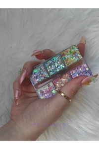 Hb Tasarım 02 Jel Glitter Far Paleti Çok Renkli