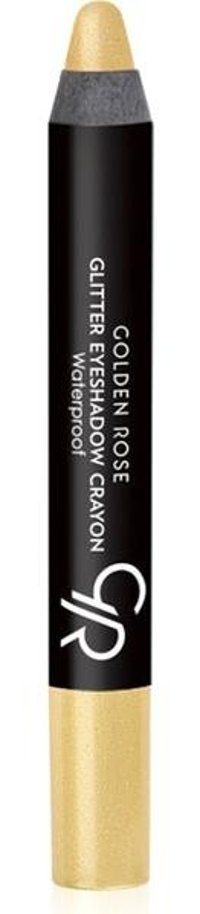 Golden Rose Crayon 53 Kalem Glitter Tekli Far Sarı