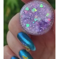 Hb Tasarım Jel Glitter Tekli Far Mor