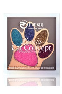 Frapan Kedi Patili 01 Toz Glitter Far Paleti Çok Renkli