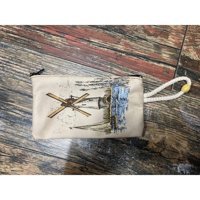 Street Bag Çok Renkli Değirmen Desenli Tekstil Makyaj Çantası