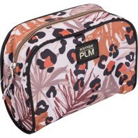 PLM Betty Kahverengi Leopar Tekstil Makyaj Çantası