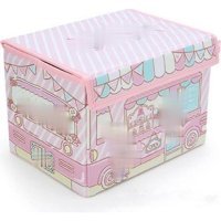 Xhang Pembe Desenli Tekstil Makyaj Çantası