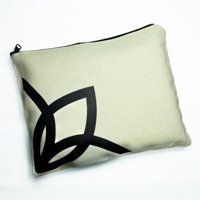 Purgatio Natural Clutch Krem Düz Tekstil Makyaj Çantası