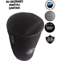 Sevbags Siyah Düz Tekstil Makyaj Çantası