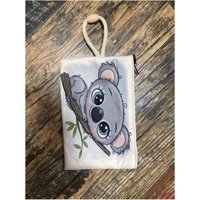 Street Bag Çok Renkli Koala Desenli Tekstil Makyaj Çantası