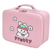 Xinhang Pembe Desenli Plastik Makyaj Çantası