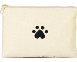 Tabby Design Clutch Krem Pati Baskılı Tekstil Makyaj Çantası