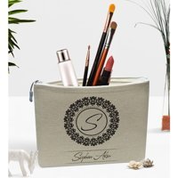 Bk Gift No:02 Yazılı Keten Makyaj Çantası