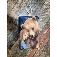 Street Bag Çok Renkli Ayı Masal Desenli Tekstil Makyaj Çantası