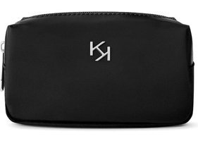 Kiko Milano Beauty Case Small Siyah Düz Naylon Makyaj Çantası
