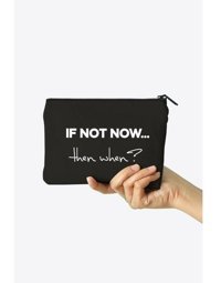 Clutch Çok Renkli If Not Now Desenli Kanvas Makyaj Çantası